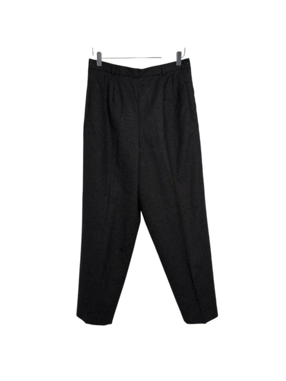 Talbots 100% Wool Trousers Womens Size 12 Gray Vintage USA Lined Academia Career